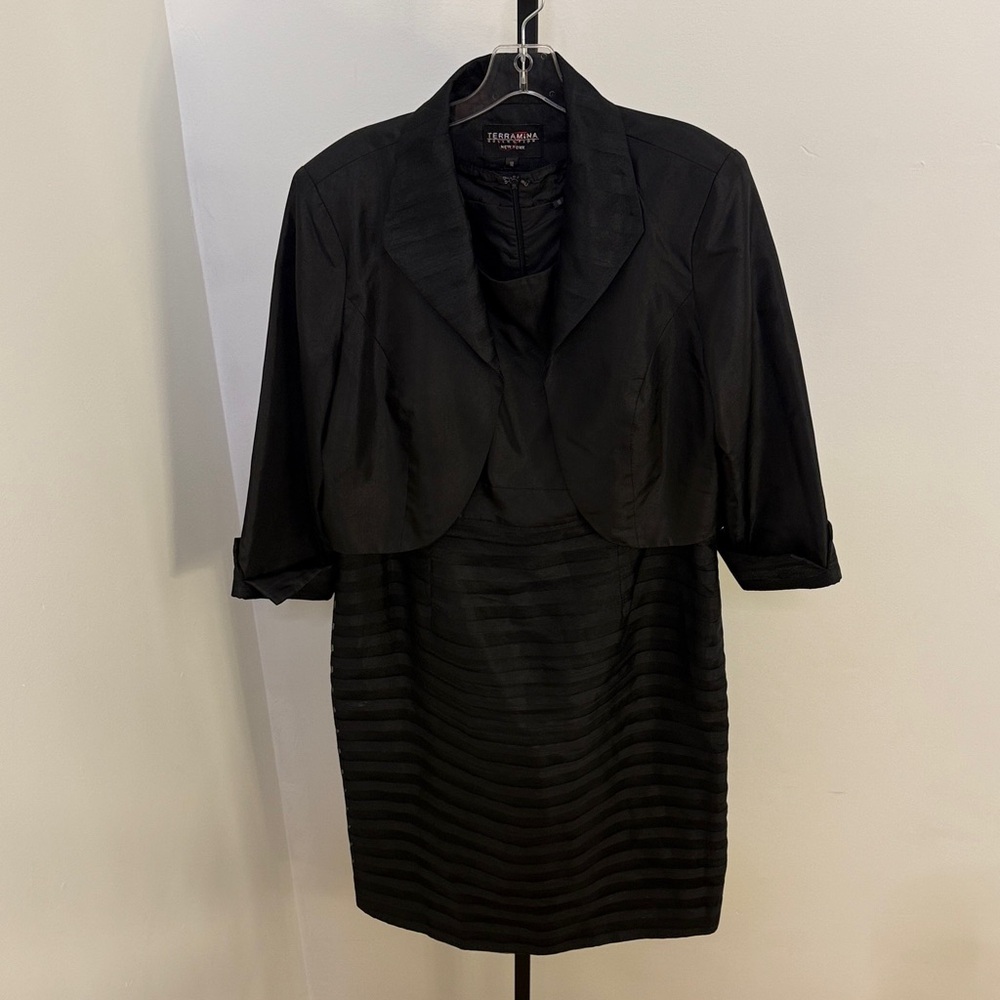 Black Dress with Jacket Set